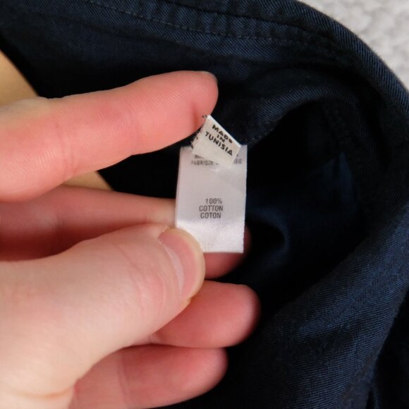 Armani Collezioni Shirt Mens Extra Large Blue Button Up Long Sleeve Casual - Picture 9 of 10